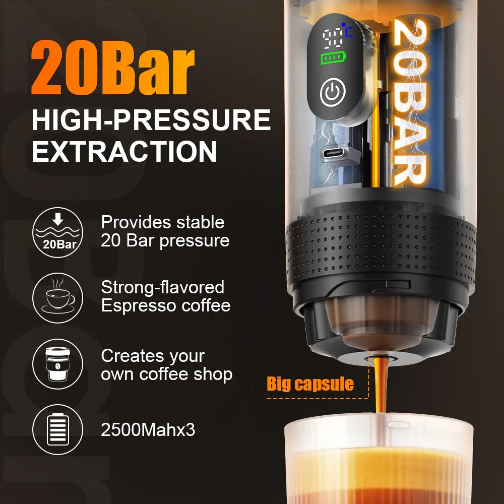 Morentto Portable Espresso Maker – Enjoy Barista-Quality Coffee Anywhere